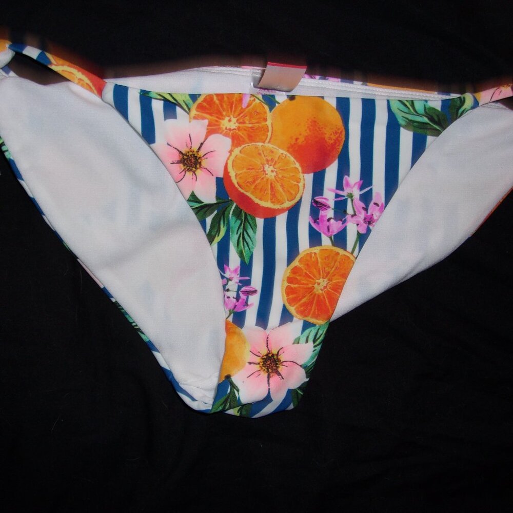 🌟 size small  blue white bikini swim wear suit bottom womens